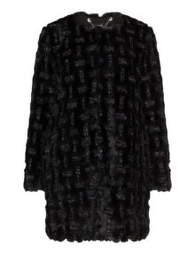 navabi Glistening faux fur jacket Black