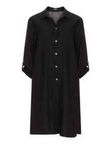 Verpass Long linen shirt Black