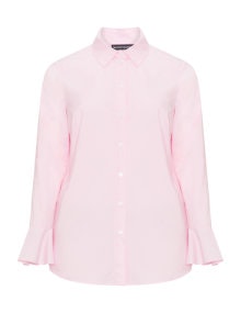 Manon Baptiste Fluted sleeve shirt Pink