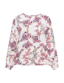 Zizzi Floral print blouse Cream / Multicolour