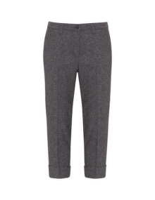 Kj Brand Cropped marl trousers Anthracite / Cream