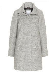 Zizzi Bouclé coat Grey