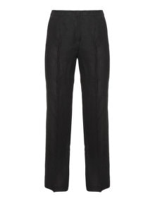 navabi Pleated front linen trousers Black
