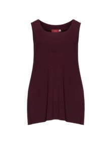 Peter Luft Jersey A-line top Bordeaux-Red