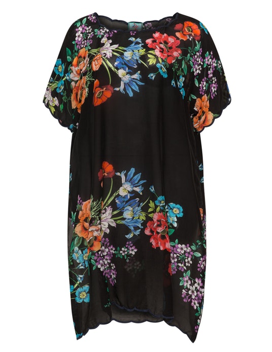 Johnny Was All over print dress  Black / Multicolour