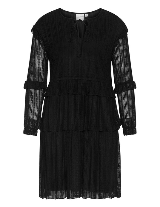 junarose Semi sheer lace dress  Black
