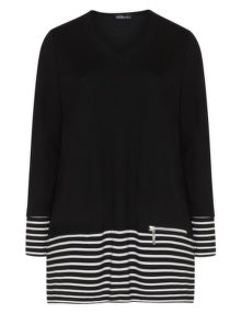 seeyou Striped sweatshirt Black / Cream