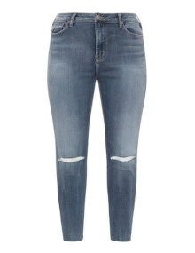 Silver Jeans Ripped knee slim fit jeans Blue