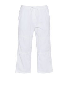Adia 7/8 length cotton trousers White