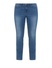 Junarose Washed out effect slimline jeans Blue