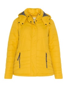 Zizzi Hooded quilted jacket Yellow