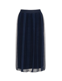 Jean Marc Philippe Striped tulle skirt Blue