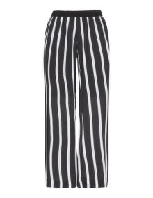 Mat Striped crêpe trousers Black / White