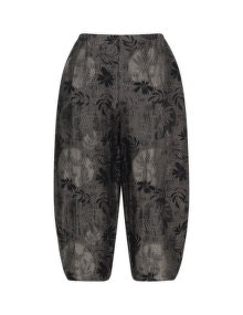 Transparente Jacquard balloon trousers  Black / Grey