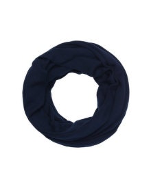 Isolde Roth Cotton blend scarf Dark-Blue