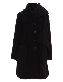 Boris Fleece coat and scarf Black