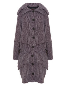 Prisa O-line double collar coat  Purple