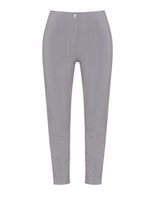 Jennifer Bryde 7/8 length tapered bengaline trousers  Silver