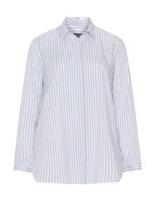Via Appia Due Striped shirt White / Dark-Blue