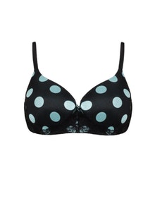 Deesse Dotted lace bra Black / Turquoise