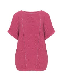 Amber and Vanilla Cotton blend oversized sweater Dusky-Pink
