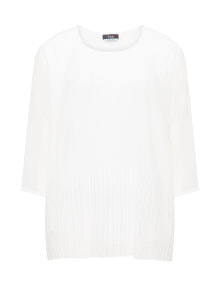 Frapp Pleated chiffon top White