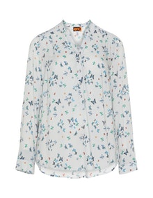 Aprico Butterfly print blouse Smoky-Blue / Multicolour