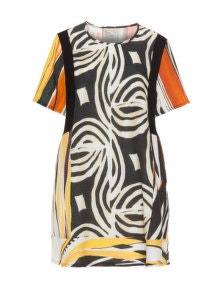 Isolde Roth Printed linen-blend tunic  Black / Multicolour