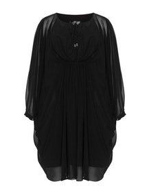 Kirsten Krog Batwing sleeve tunic  Black