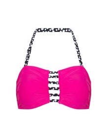 Simply Be Swim Cut-out bandeau bikini top Pink