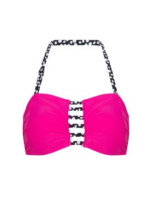Simply Be Swim Cut-out bandeau bikini top Pink