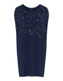 Adia Speckled print jersey top  Dark-Blue / White