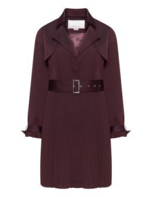 LOST INK Pleated trench coat Bordeaux-Red