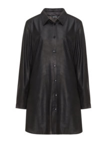 Twister Leather effect shirt  Black