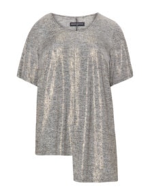 Yoona Shimmery asymmetric t-shirt Grey / Mottled