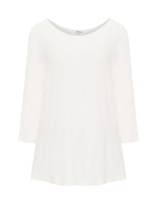 Ten 21 A-line jersey top Ivory-White