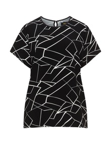 DNY Graphic print t-shirt Black / Cream