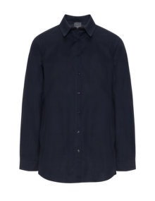 Persona Long sleeve cotton shirt Dark-Blue