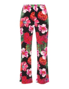 Yoek Floral print jersey trousers  Multicolour