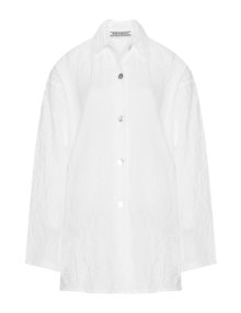 Transparente Batiste crinkle look blouse White