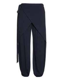 Isolde Roth Wrap-effect trousers Dark-Blue