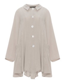 Champagne Pleated buttoned jacket Sand