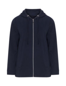 Via Appia Due Zip-up hooded sweatshirt Dark-Blue