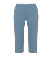 Kj Brand Cropped cotton mix trousers Blue