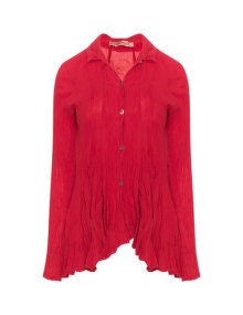 Privatsachen Crinkled cotton jacket Red