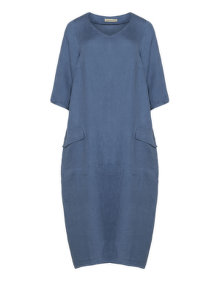 Isolde Roth Pocket linen maxi dress Blue