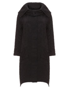 Prisa Textured cotton-blend coat  Black