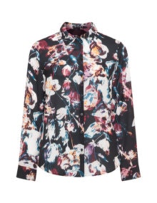 Jette Floral print shirt Black / Multicolour