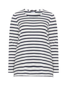 Frapp Striped long sleeve t-shirt Cream / Blue