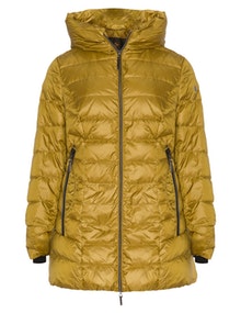 kirsten Hooded quilt jacket  Yellow